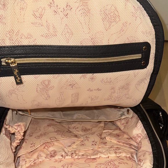 Itzy Ritzy Black Quilted Backpack with Gold Details - Picture 9 of 12